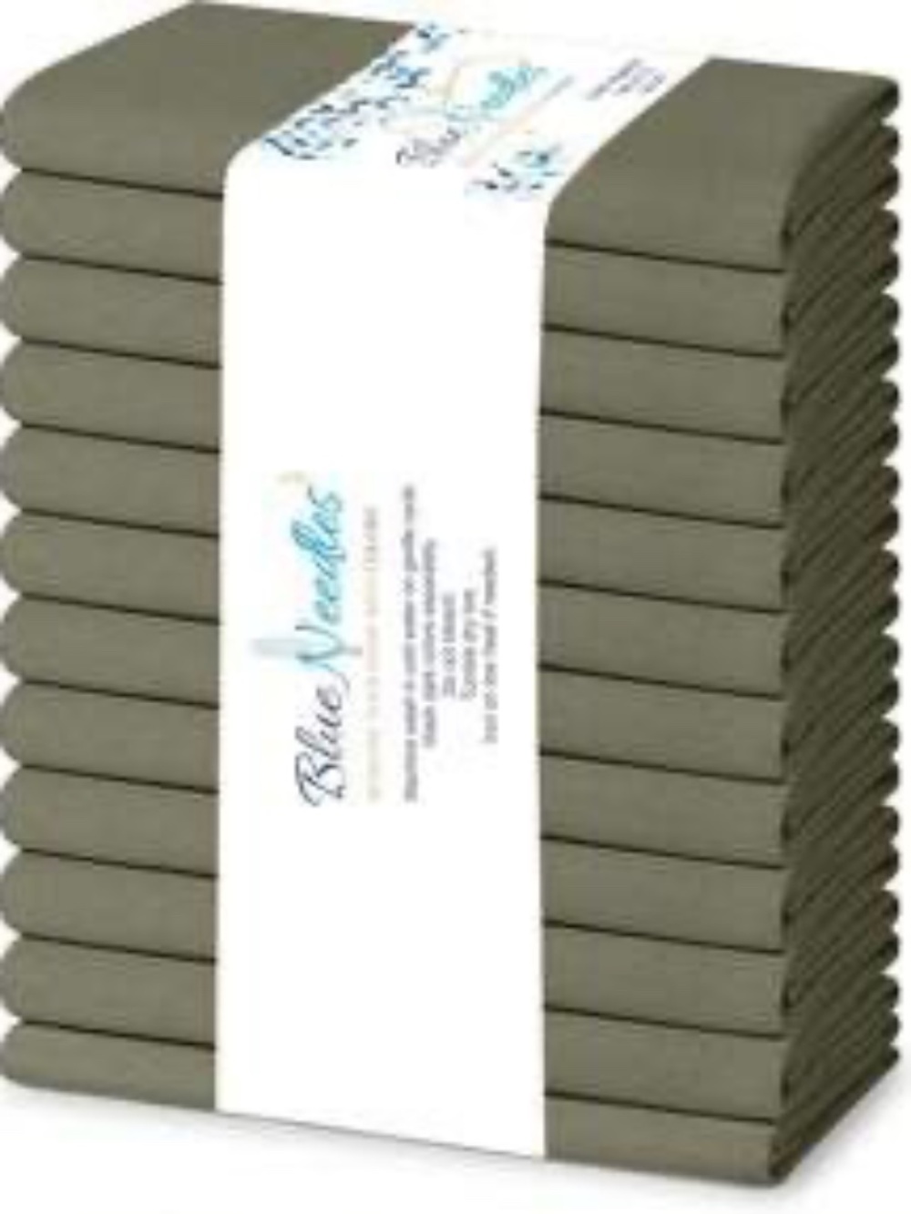 Green Cloth Napkins - 100% Cotton Set Of 12